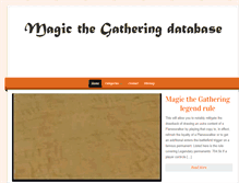 Tablet Screenshot of magicthegatheringdatabase.com